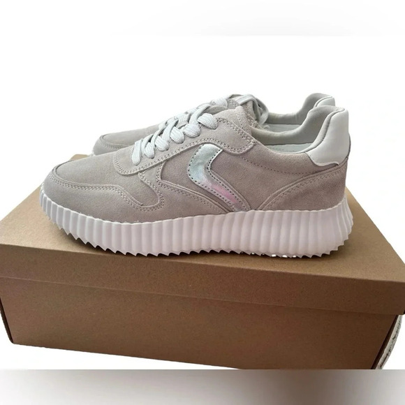 NIB Steve Madden Shereen Leather and Suede Platform Sneakers - Picture 3 of 7